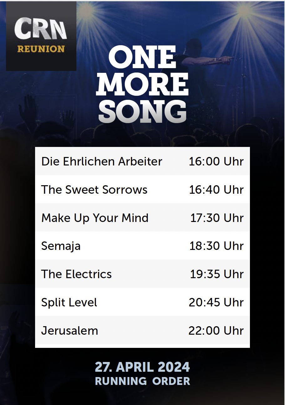 Vorschau Zeitplan PDF Time Table Running Order One More Song 2024
